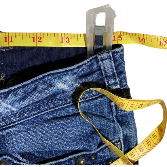 J & Company Womens Vintage Blue Embroidered Jeans - Picture 9 of 12